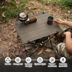 ONETIGRIS CAMPMATE Camping Table Foldable, Lightweight Portable Table Sturdy & Quick Setup, Holds Up to 66 lbs, Perfect for Camping, Hiking, Backpacking, Picnic, Beach, Travel