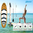 Inflatable Stand Up Paddle Board: Uboway Inflatable Kayak Paddle Board with Premium SUP Accessories, Non-Slip Comfort Deck with Backpack, Bonus Dry Bag & Hand Pump, Sup Board for Yoga Fishing Surf