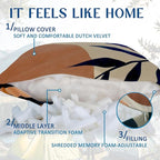 Camping Pillow Shredded Memory Foam Travel Pillows for Sleeping Compressible Lightweight Camp Pillow Washable Backpacking Pillow for Camping & Hiking Firm Supportive Small Pillow for Travel