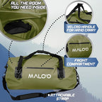 Malo'o Waterproof Dry Bag Duffel 40L/60L/100L, Roll Top Duffel Keeps Gear Dry for Kayaking, Rafting, Boating, Swimming, Camping, Hiking, Beach, Fishing - Internal & External Pockets and Molle Loops