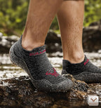 BULLIANT Men Slipper Socks,Grip Socks Hiking Water Shoes Barefoot Shoes for Outdoor Walking Exercises