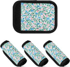 Qilmy Fresh Style Floral Fragments Luggage Handle Wrap 2Pack Luggage Identifiers Tag Comfort Handle Grips Cover for Stroller Suitcase Bag Airplane Travel Accessories1523