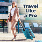 BlueCosto - Luggage Tags - Black, 10 Pack - Suitcase Tags with Name ID Card & Heavy-Duty Metal Wire Loops - Bright Colored PVC Identifiers for Travel Baggage - Backpack Name Labels