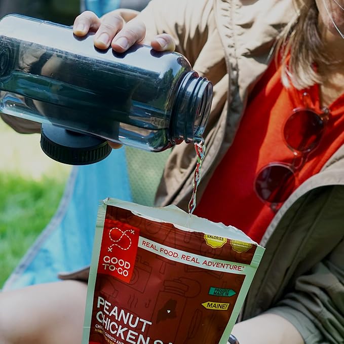 GOOD TO-GO Peanut Chicken Salad - Stove-Free™ (6-Pack of Single Servings) | No Stove Required! Camping & Backpacking Food | Just Add Water Backpacking Meals | Good To-Go Dehydrated Meals Taste Better Than Freeze Dried Food