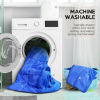 Camping Blanket, 2-in-1 Wearable Puffy Camping Blanket with Hood & Snap Buttons Waterproof Lightweight Travel Blanket Converts to Pillow for Backpacking, Beach, Picnics, Stadium (Mountains)