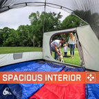 Happy Travel Camping Tent, 4/6 Person Dome Tents for Camping with Rainfly, Waterproof Clip Easy Setup Portable Family Tent with Mesh Windows, 20% More Headroom Backpacking Tents for Camping & Hiking