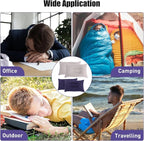Inflatable Pillows for Camping,Ultra-light Portable Camping Pillows for Adults Soft Pvc Flocked Surface Blow Up Pillow for Traveling Hiking Beach Back Lumbar Support Pillow for Office Fishing (4)