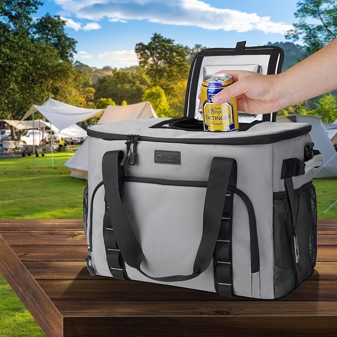 BALEINE Extra Large Soft Cooler Bag, Portable Leakproof Cooler, 40/60 Cans Volume for Beach, Camping, Kayaking, Travel, and Road Trips