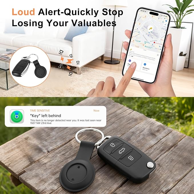 Air Tracker Tags, Bluetooth Tracker for Apple Find My, Keys Finder Tracking Tags Item Locator with Sounds Smart Tag Keys Item Finders Smart Tag for Keys, Kids, Pets, Bags, Luggage,Suitcases (1 Pack)