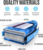 ZLX 11'6" Extra Wide Inflatable Stand Up Paddle Board SUP, Stable Non-Slip Deck Pad, Unique Fin System and Premium iSUP Accessories - Portable Backpack & Upgraded Pump for Adults, All Skill Levels