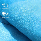 zzlamb Hooded Stadium Blanket,Waterproof Outdoor Camping Blanket Polar Fleece,Warm Windproof Portable for Stadium,Sports,Picnic,Beach,Car,Pets,56x75in Cyan Ridge Fade