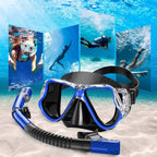 Greatever Dry Snorkel Set,Panoramic Wide View,Anti-Fog Scuba Diving Mask,Professional Snorkeling Gear