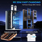 Phone 17 16 15 Pro Charger Fast Charging, 20W USB C Fast Charger Block with 6.6FT Long Type C Chargers Fast Charging Cable Cord for Phone 17/17 Pro/17 Pro Max/Air/16 Pro Max/16 Pro/15Pro Max/Pro, S24