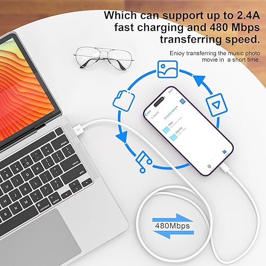 2PACK for iPhone Charger 10FT,Long Lightning Charging Cable,for Apple Certified Cord for iPhone 14/13/12/11 Pro/X/Xs Max/XR/8 Plus/7/6s/SE/5c/5s,for iPad Air/Mini USB Charge 10Foot
