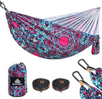 NATUREFUN Ultra-Light Travel Camping Hammock | 300kg Load Capacity,Breathable,Quick-Drying | 2 x Premium Carabiners,2 x Nylon Slings Included | Outdoor Indoor Garden