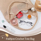 Trifabricy Beach Bags for Women, Large Straw Beach Bag, Beach Tote Bag Shoulder Handbags, Straw Bag Beach Purse for Summer