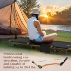 G2 Foldable Camping Cot, Durable Travel Tent Cot, Ultralight for Backpacking, Summer Hiking, Mountaineering, Max Loading Capacity 264lb, Easy to use for Woman & Man, Comes with Storage Bag