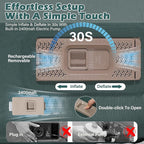 Sleeping Pad for Camping, Self Inflating Camping Pad with Pillow, 3.14" Compact Thick Memory Foam Camping Mattress Pad, Travel Portable Camp Sleeping Mat with Built in Pump