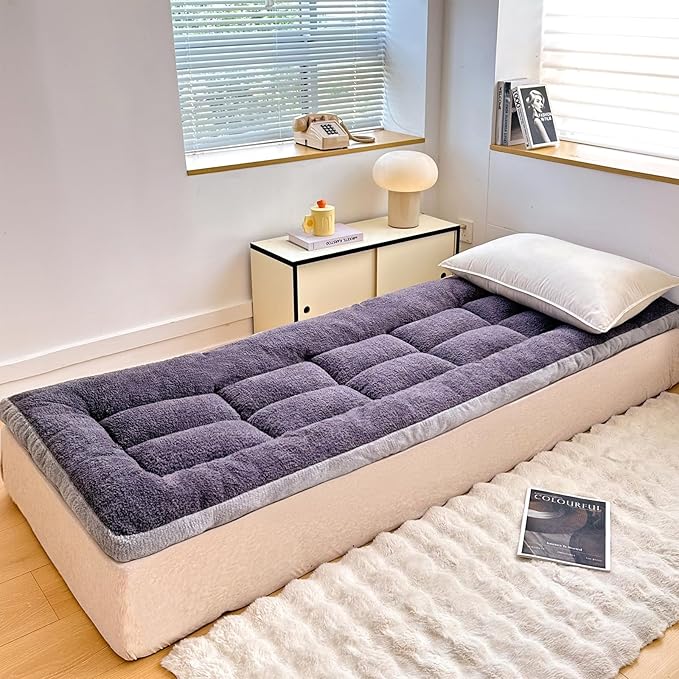 Thick Camping Sleeping Pad - Lamb Fluff Camping Cot Pads for Adult, Soft Sleeping Mat, Non-Slip Camping Mattress Pad for Car Tent