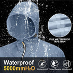 APEXUP Packable Rain Jacket Men with Reflective Zipper, Lightweight Waterproof Raincoat, Mens Rain Jacket for Outdoor Sports