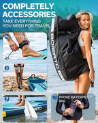 Inflatable Stand Up Paddle Board 10'8“*34"/11'*33" Extra Wide Paddle Boards for Adults, SUP with Premium Accessories & Nylon Backpack, Adjustable Paddle, Hand Pump, Bottom Fin, Leash