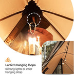 OneTigris ASH Canopy Hammock Hot Tent, Spacious Waterproof Windproof 4 Season Tent with Poles for Camping, Hiking, Bushcrafting, Survivalist, Car Trips