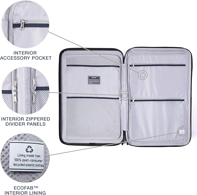 Travelpro Maxlite Air V2 Hardside Expandable Luggage, 8 Spinner Wheels, Lightweight Hard Shell, TSA lock, Shadow Grey, 2-Piece Set (20/25)