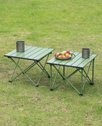 iClimb Ultralight Compact Camping Folding Table with Carry Bag (Reinforced Green - S)