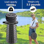 Upgraded XXL Taller 19.7" Wider 11.8" Collapsible Stool with Cushion,Adjustable Seat with Load Capacity 1000lbs, More Taller&Wider Portable Retractable Stool for Adults Camping Fishing Hiking BBQ