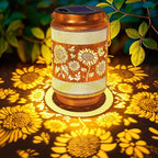 Sunflower Solar Lanterns Outdoor Waterproof Garden Decor, Birthday Mothers Day Gifts for Women Mom Grandma, Metal Sunflower Hanging Solar Lights for Outside Yard Patio Pathway Backyard Porch