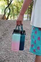 KXIAOCHEN Insulated Water Bottle, Stainless Steel Water Bottle, 2 Lids (Straw and Handle Lid),Wide Mouth Metal Water Bottles Keep Hot and Cold, Double Walled, Thermo Mug, Metal Canteen