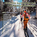 SecuCaptain Survival Emergency Thermal Blankets: Thicken 28um Space Mylar Blanket Kit for Outdoor Cold Winter Camping, Hiking, Car Bug Out Bag, or First Aid - Woodland Camo 4 Pack