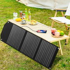 Takki 60W Solar Panel Foldable Solar Charger Kit with USB DC Type-C Ports for Portable Power Station Generator Camping Outdoor, 10 Connectors