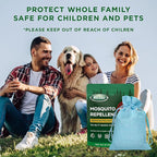 Mosquito Repellent Outdoor Patio Pouches: Natural Insect Deterrent with Citronella & Peppermint Oils - Safe for Kids & Pets - Ideal for Yard, Camping, Home & Indoor Use - 10 Hanging Portable Pouches