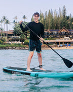 11'x34'' Extra Wide Inflatable Paddle Board, Up to 420lbs Stand-up Paddle Boards for Adults, Stable SUP for 2 People/Family, 3-PCS Paddle, Shoulder Strap, US Fin