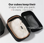 LeanTravel Premium Compression Packing Cubes for Travel - Suitcase Organizer Bags with Double Zipper & Breathable Mesh Panel - Space Saving Carry On Luggage Essentials (6-Pack, Grey, Black, Brown)
