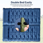 KASBAH Camping Sleeping Pad,6 inch Thick Inflatable Camping Mattress with Built-in Foot Pump and Pillow,Ultralight Sleeping Mat Backpacking Gear for Outdoor Hiking,Camping, Traveling and Tent