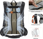 Maelstrom Hiking Backpack,Camping Backpack,40L Waterproof Hiking Daypack with Rain Cover,Lightweight Travel Backpack,Khaki