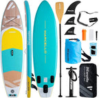 Paddle Board, Inflatable Stand Up Paddle Board，10.6'×33"×6" Ultra-Light SUP Board with Hand Pump, Leash, Repair Kit, Waterproof Phone Case and Backpack