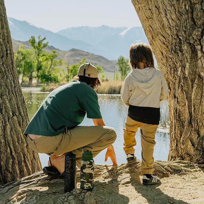 BOTTLE BOTTLE 32oz Insulated Water Bottle Stainless Steel Sport Water Bottle with Straw Dual-use Lid Design for Gym with Pill Box