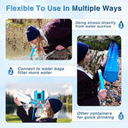 Üν Water Filter Straw with LED Display, Portable Survival Water Purifier for Camping, Hiking, Backpacking & Emergency Preparedness, Compact Emergency Water Filter for Outdoor Adventures