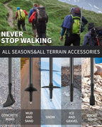 AISUNOURDOOR Lightweight Adjustable Trekking Poles, Aluminum Collapsible Travel Hiking or Walking Sticks for Women Children, with One Disposable Raincoat