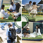 Camping Sleeping Pad, Thick 5 Inch Camping Mat with Pillow Built-in Foot Pump Ultralight Inflatable Sleeping Pads for Camping, Backpacking, Hiking, Tent