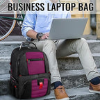 YOREPEK 18.4 Laptop Backpack, Large Backpacks Fit Most 18 Inch Laptop with USB Charger Port, TSA Friendly Flight Approved Weekend Carry on Backpack with Luggage Strap for Men and Women, Purple