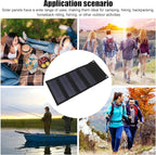 Jeanoko 1PCS 40W Foldable Solar Panel Charger, Low Light Solar Panel, High Conversion Efficiency for Backpacking for Camping,Portable Solar Panel Kit(Black)
