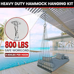 sprookber 304 Stainless Steel Pad Eye Snap Hooks, M6 Heavy Duty Ceiling Hooks, 800 lb Capacity Hammock Swing Hanging kit, Plant Hangers, Marine Hardware Staple Hook Loop with Screws, Set of 8