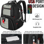 YOREPEK Travel Backpack, 50L Laptop Backpacks for Men Women, Water Resistant Airline Approved Bag with USB Charging Port Fits 17 Inch Computer, Grey