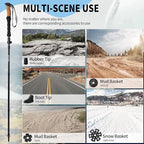 Portable Foldable Hiking Poles, 7075 Aluminum Adjustable Walking Sticks with Quick - Lock, Ideal for Hiking, Camping, and Mountain Trips 2pc Trekking Poles