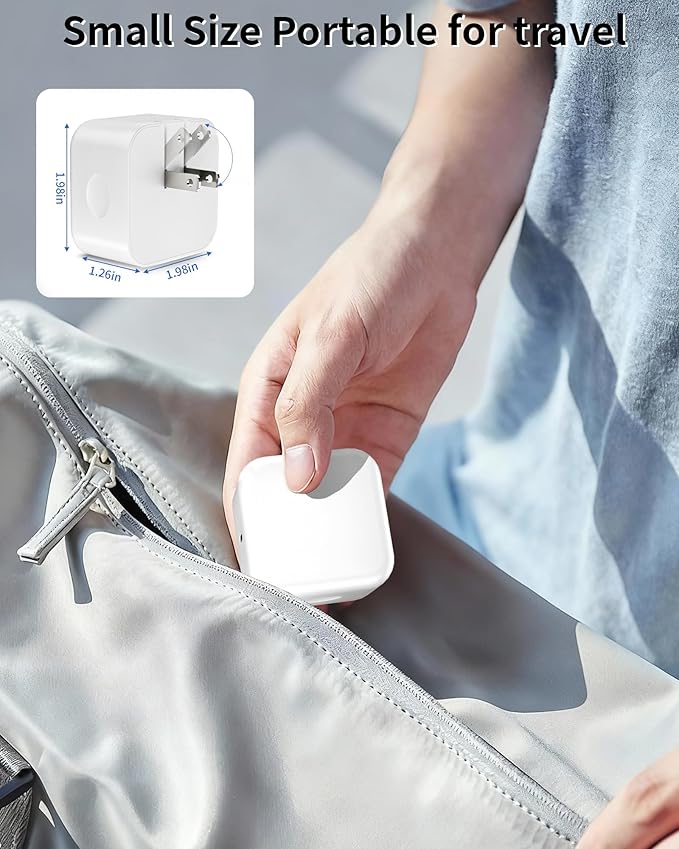 2 Pack USB-C Wall Charger,40W dynamic iPhone Fast Charger Block Foldable Type C Cube Box Power Adapter Plug with 60W Max Fast Charging for iPhone 17 Pro Max/17 Air/16/15/14/13/12/Pro/Max/11/XR/XS/iPad