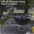 CAMPINGMOON Portable Folding Camping Campfire Grill over Fire Split Stoves 304 Stainless Steel (13.8’’L (MS-1111))